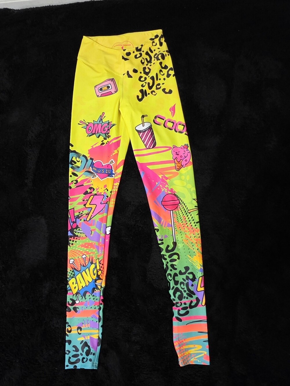 Bona Fide Neon Graphic Leggings - Yellow Multi